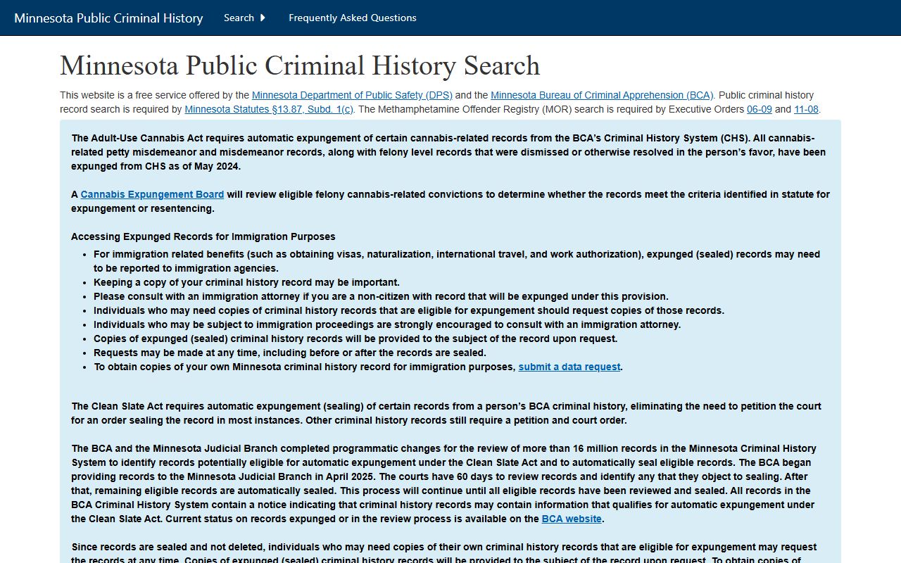 Sibley County arrest records BCA criminal history search